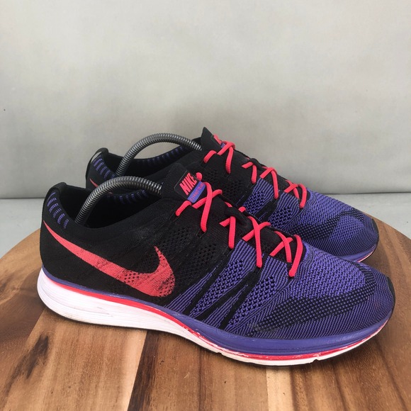 Nike Flyknit Trainer Running Shoes AH8396-003 Purple Black Mens Size 11 - Picture 1 of 7